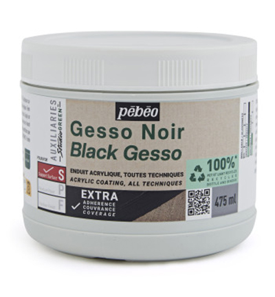 818625 - Pebeo - Black Gesso, 475ml
