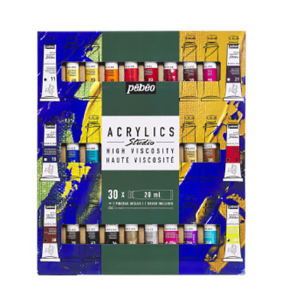 833-436 - Pebeo - Studio Acrylic 30 tubes Assorti