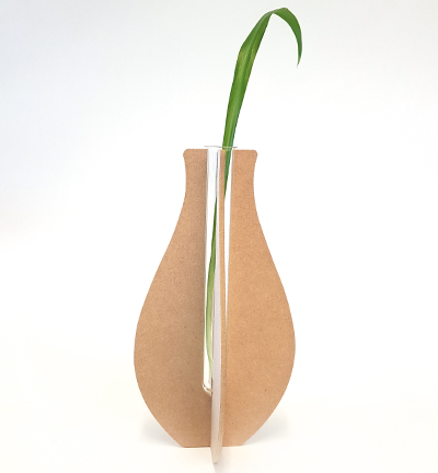 460.423.833 - Pronty - MDF vase with small glass tube