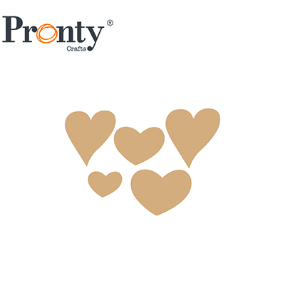 460.483.054 - Pronty - MDF Hearts, set of 5