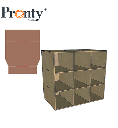 460.483.056 - Pronty - MDF Vintage desk drawer box with 9 drawers