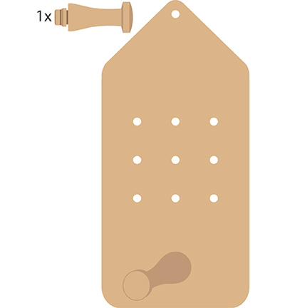 461.677.006 - Dutch DooBaDoo - 9-hole Coat rack label