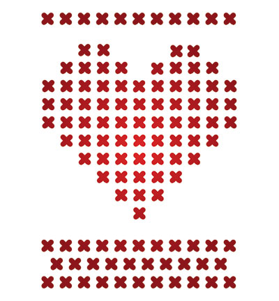 470.268.105 - Pronty - Heart Cross Stitch