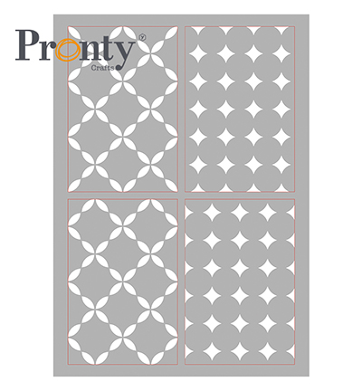 470.803.080 - Pronty - Mask stencil Retro Pattern 4 layers