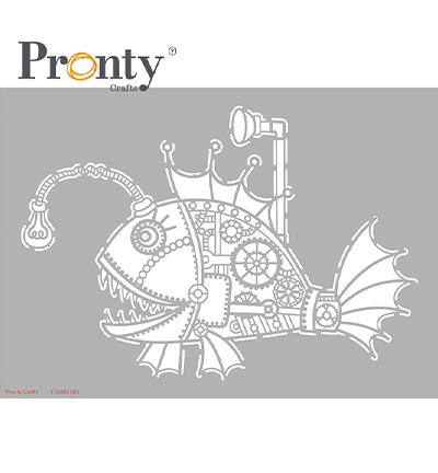 470.803.085.V - Pronty - Stencil Steampunk fish