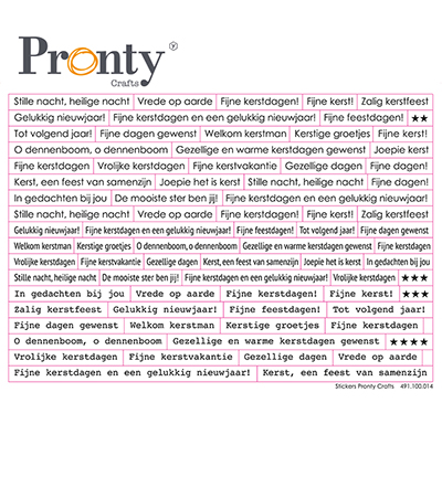 491.100.014 - Pronty - Stickers Kerst tekst