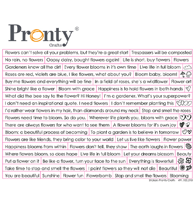 491.100.018 - Pronty - Stickers Floral text