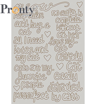 492.001.045.V - Pronty - Chipboard Purrrfect quotes