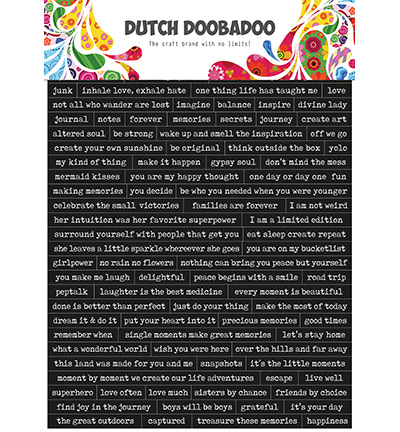 491.200.001 - Dutch DooBaDoo - Dutch Sticker Art Quotes