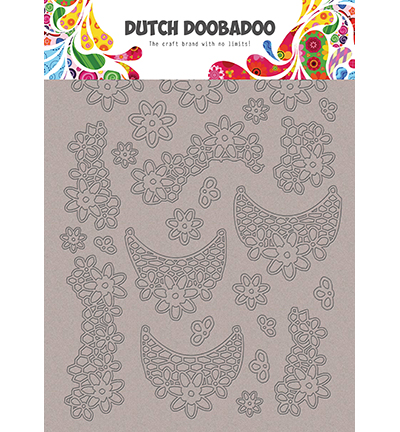 492.006.005 - Dutch DooBaDoo - DDBD Greyboard Art Lace flowers
