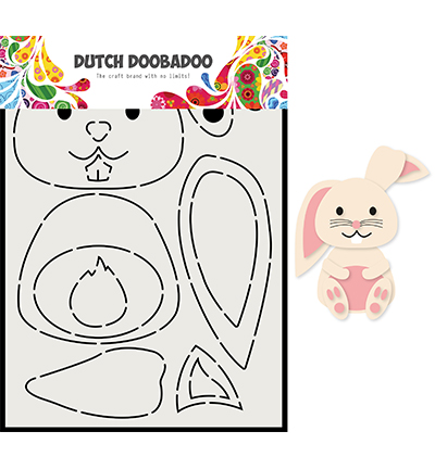 470.713.811 - Dutch DooBaDoo - DDBD Card Art Built up Konijn