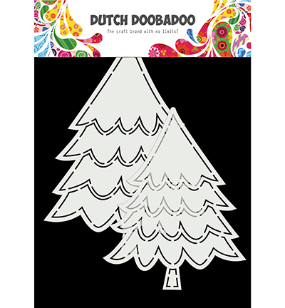 470.784.016 - Dutch DooBaDoo - Card Art Kerstbomen 2 set