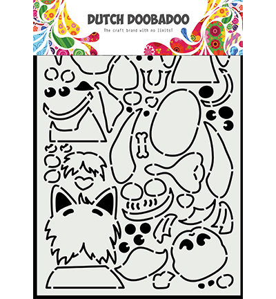 470.784.037 - Dutch DooBaDoo - Card Art Peek a boo hondjes