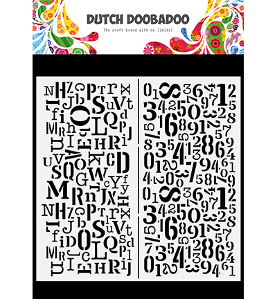 470.784.094 - Dutch DooBaDoo - Mask Art Slimline Letters & Numbers