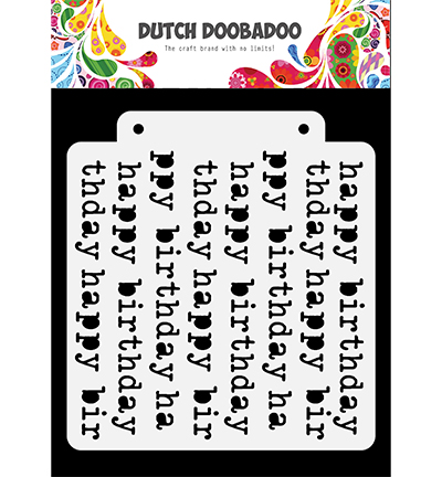 470.784.112 - Dutch DooBaDoo - Mask Art Happy Birthday