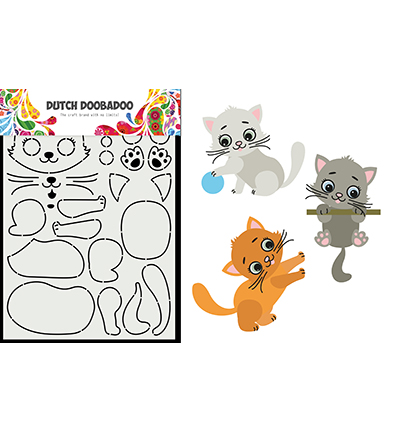 470.784.142 - Dutch DooBaDoo - Card Art Built up Kitten