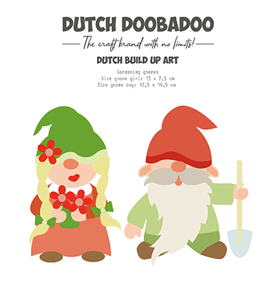 470.784.196 - Dutch DooBaDoo - Card Art Built up gardening Gnome