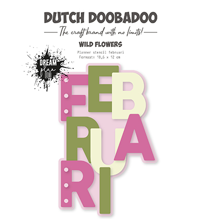470.784.293 - Dutch DooBaDoo - Card-Art Planner stencil Februari