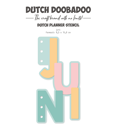 470.784.327 - Dutch DooBaDoo - Planner stencil Juni