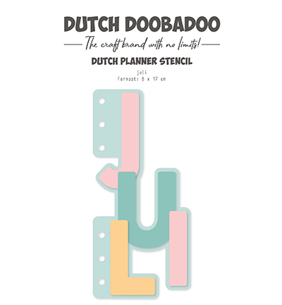 470.784.328 - Dutch DooBaDoo - Planner stencil Juli