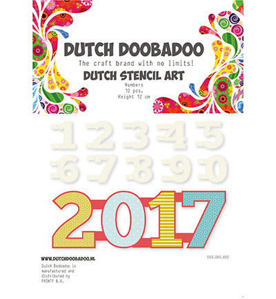 470.990.040 - Dutch DooBaDoo - Stencil Art Numbers 0-9