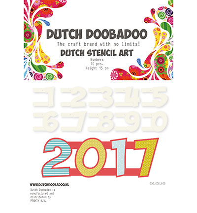 470.990.100 - Dutch DooBaDoo - Stencil Art Numbers 2 (0-9)