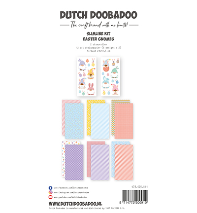 473.005.041 - Dutch DooBaDoo - CraftyKit Slimline Easter Gnomes