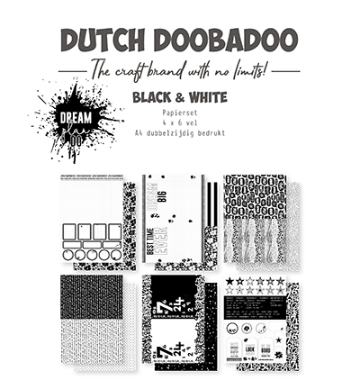 473.005.042 - Dutch DooBaDoo - Planner paper set black & white