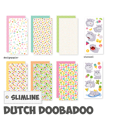 473.005.044 - Dutch DooBaDoo - Crafty Kit Slimline Happy Hippo
