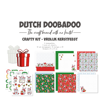 473.005.064 - Dutch DooBaDoo - Craftykit Vrolijk Kerstfeest