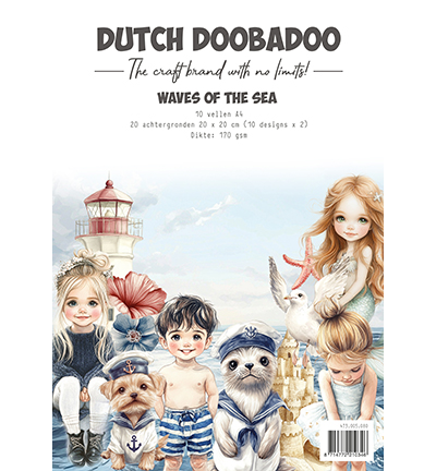 473.005.080 - Dutch DooBaDoo - Collage papierset Waves of the Sea