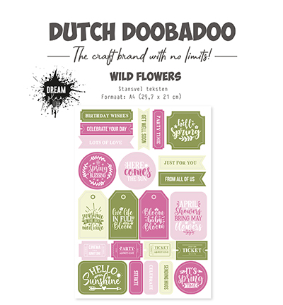 474.007.028 - Dutch DooBaDoo - Stansvel Wild Flowers teksten