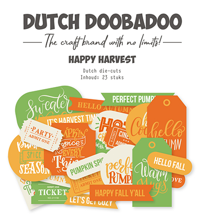 474.007.043 - Dutch DooBaDoo - Die-cuts Teksten Happy Harvest