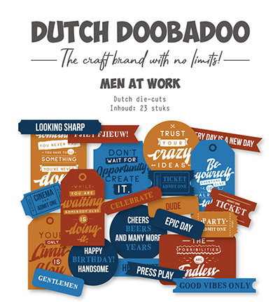 474.007.046 - Dutch DooBaDoo - Die-cuts Men at work Labels