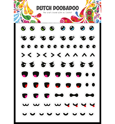 491.200.027 - Dutch DooBaDoo - Dutch Sticker Art Kawaii Face