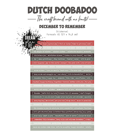491.200.028 - Dutch DooBaDoo - Dutch Sticker December to Remember