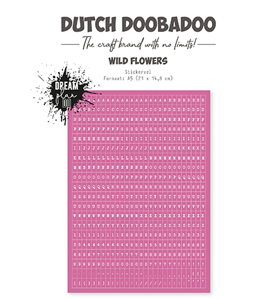 491.200.030 - Dutch DooBaDoo - Dutch Sticker Wild Flower alfabet