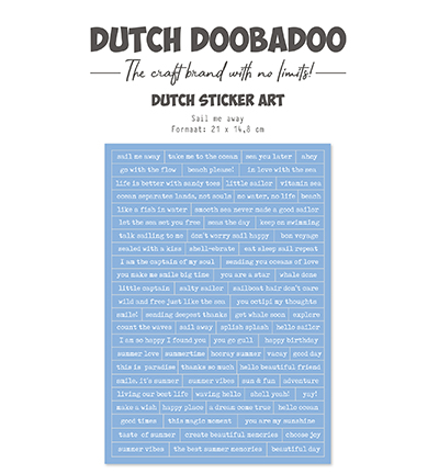 491.200.038 - Dutch DooBaDoo - Sticker Sail me Away
