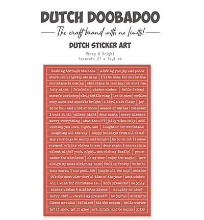 491.200.040 - Dutch DooBaDoo - Sticker Merry & Bright - 