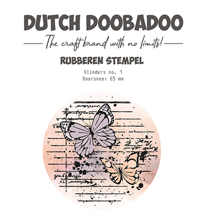497.004.004 - Dutch DooBaDoo - Rubber stamp 1 ATC Butterfly