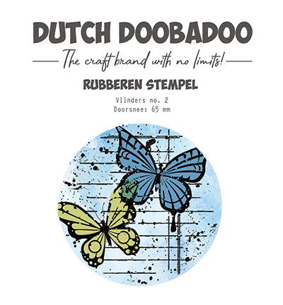 497.004.005 - Dutch DooBaDoo - Rubber stamp 2 ATC Butterfly