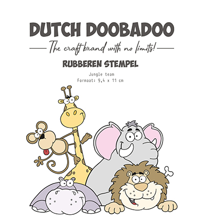 497.004.010 - Dutch DooBaDoo - Rubber stempel Jungle team