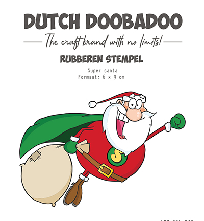 497.004.013 - Dutch DooBaDoo - Rubber stempel Super Santa