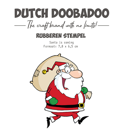 497.004.014 - Dutch DooBaDoo - Rubber stempel Santa is coming