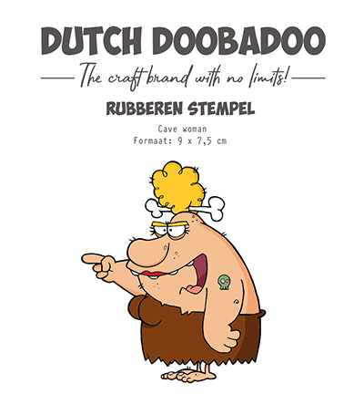 497.004.016 - Dutch DooBaDoo - Rubber stempel Cave woman