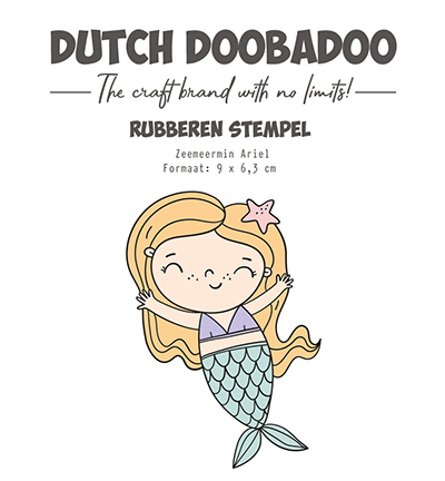 497.004.020 - Dutch DooBaDoo - Rubber stempel Zeemeermin Ariel