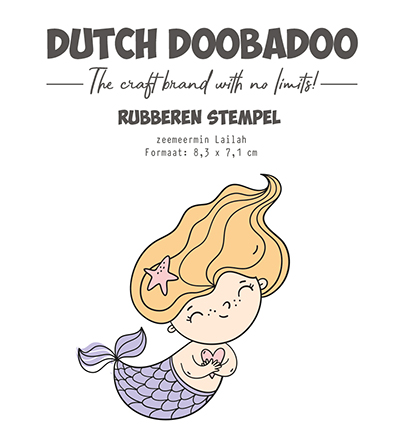 497.004.021 - Dutch DooBaDoo - Rubber stempel Zeemeermin Lailah
