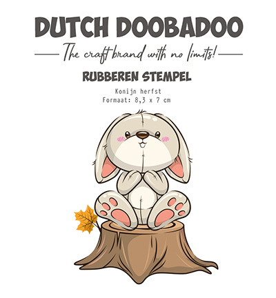 497.004.024 - Dutch DooBaDoo - Rubber stempel Konijn Herfst