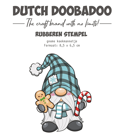 497.004.028 - Dutch DooBaDoo - Rubber stamp Gnome koekmannetje