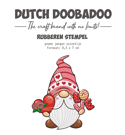 497.004.030 - Dutch DooBaDoo - Rubber stamp Gnome Boy Love